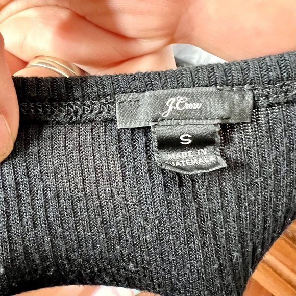 J. Crew Ribbed Black Tank Top Size Small - Picture 5 of 8